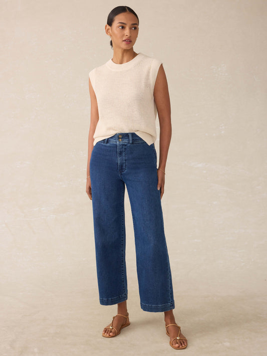 Stretch Terry Harbor Ankle Pant - Creekstone Wash