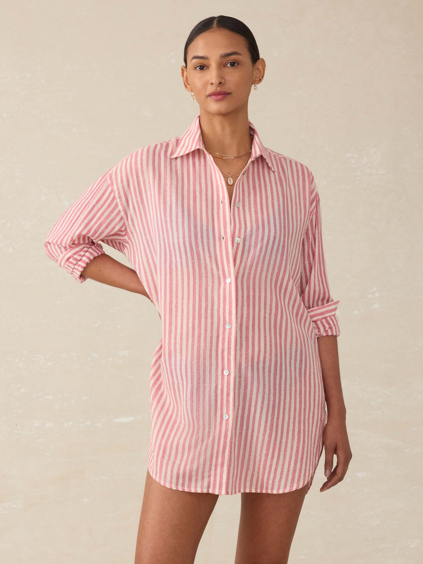 Haze Coverup - Rose Watercolor Stripe