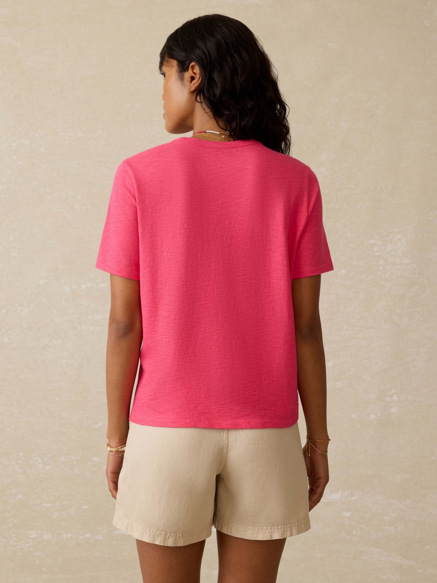 Sunwashed Essential Tee - Pink Flambe