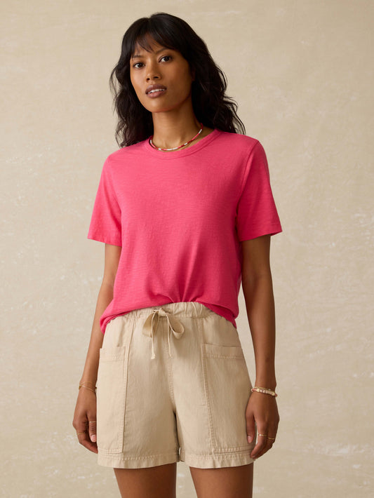 Sunwashed Essential Tee - Pink Flambe