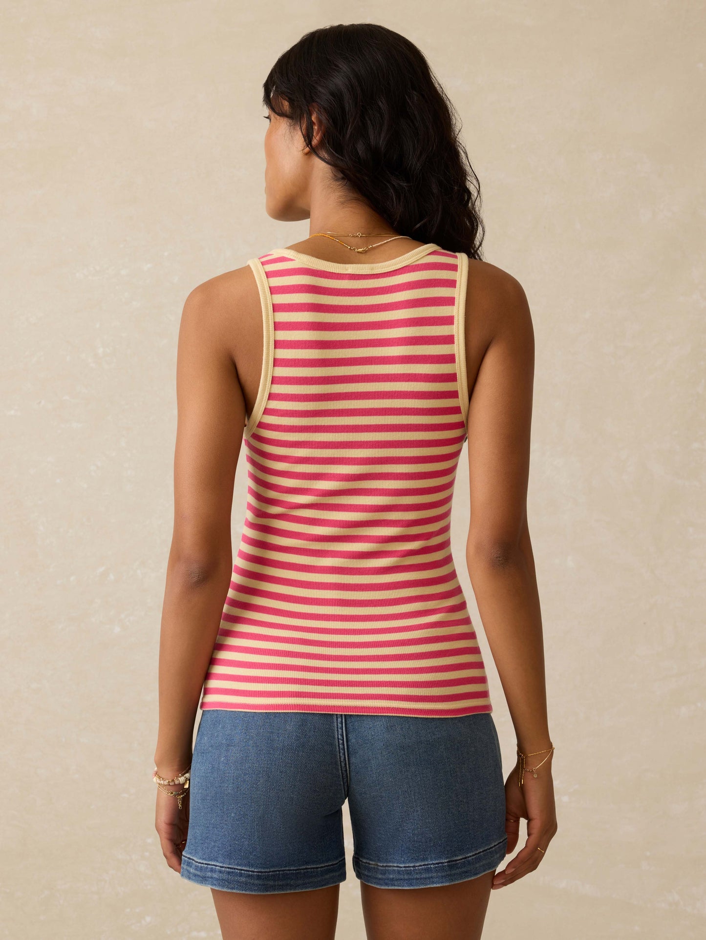 Featherweight Freestyle Tank - Beach Club Stripe