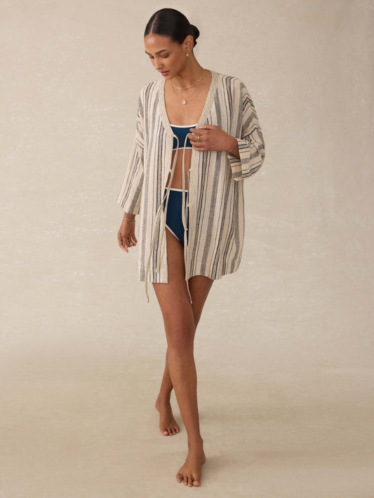 Rip Tide Coverup - Sandy Mixed Stripe