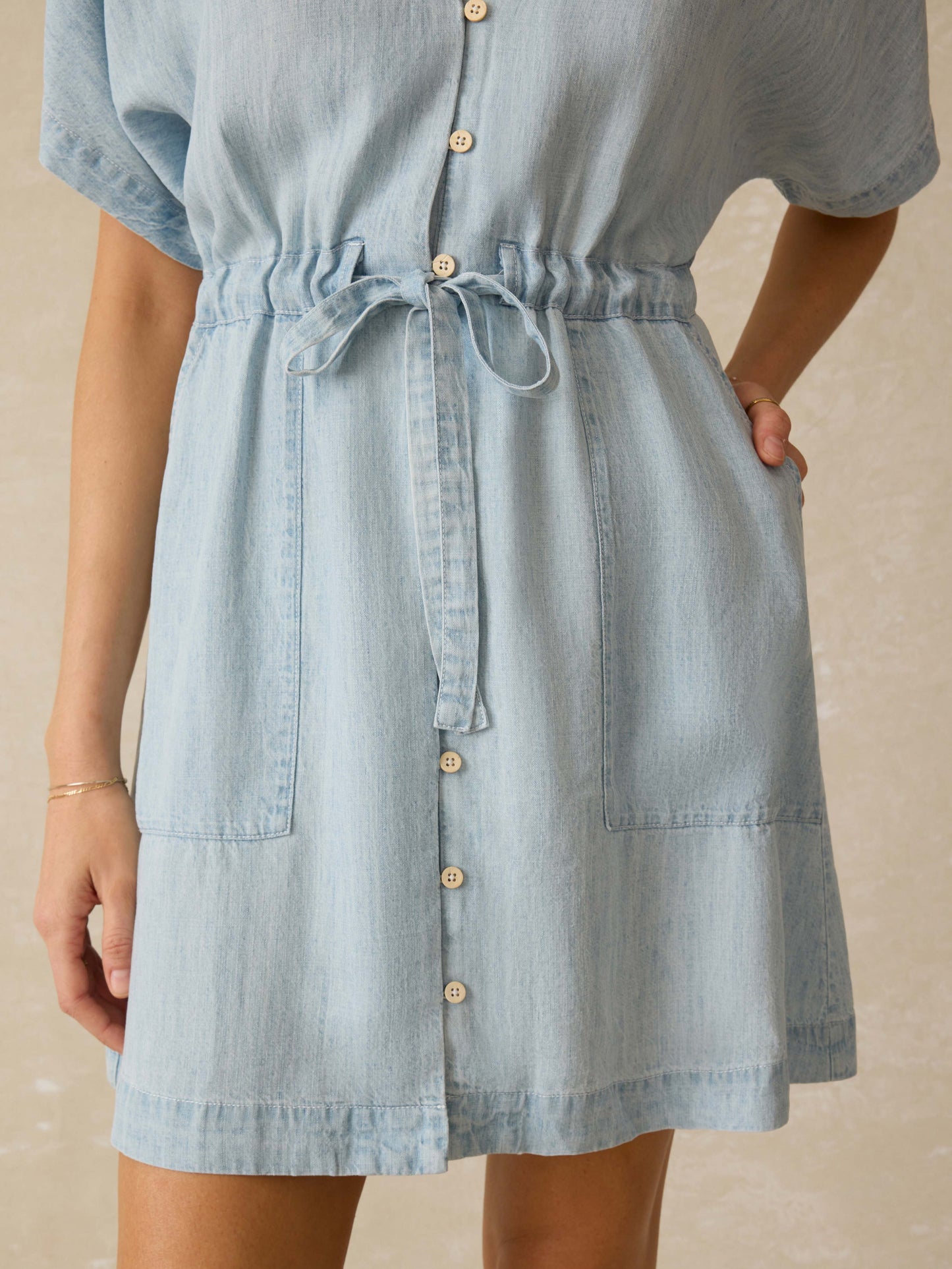 Tried & True Chambray Oakley Dress - Arctic Sea Wash