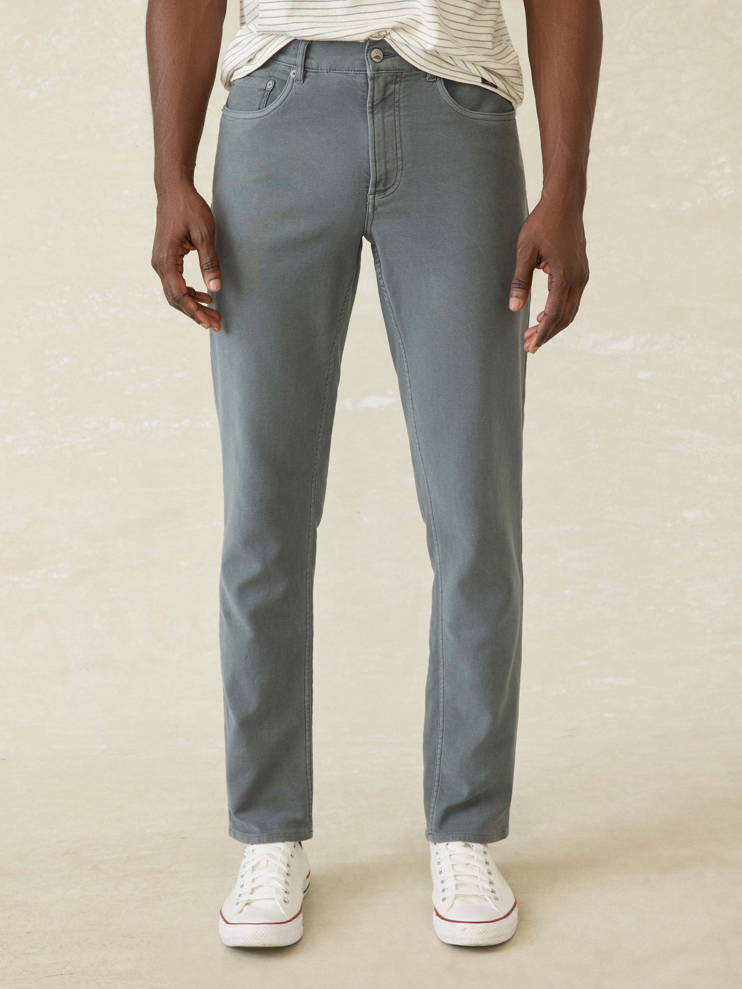 Stretch Terry 5-Pocket Pant - Slate