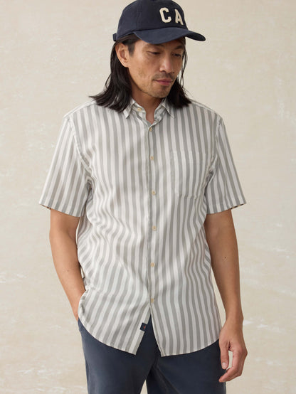Short-Sleeve Movement™ Monterey Shirt - Clover Valley Stripe