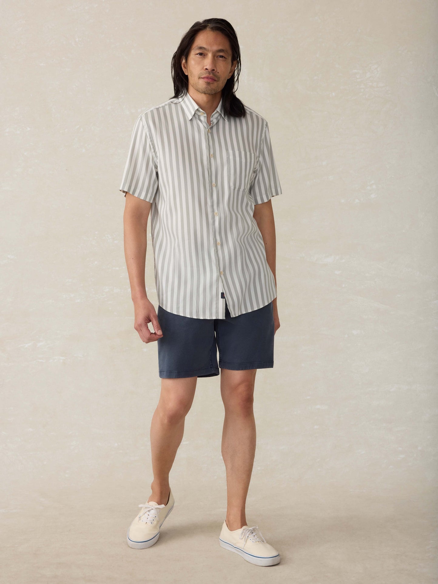 Short-Sleeve Movement™ Monterey Shirt - Clover Valley Stripe