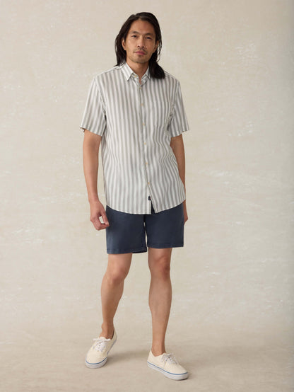 Short-Sleeve Movement™ Monterey Shirt - Clover Valley Stripe