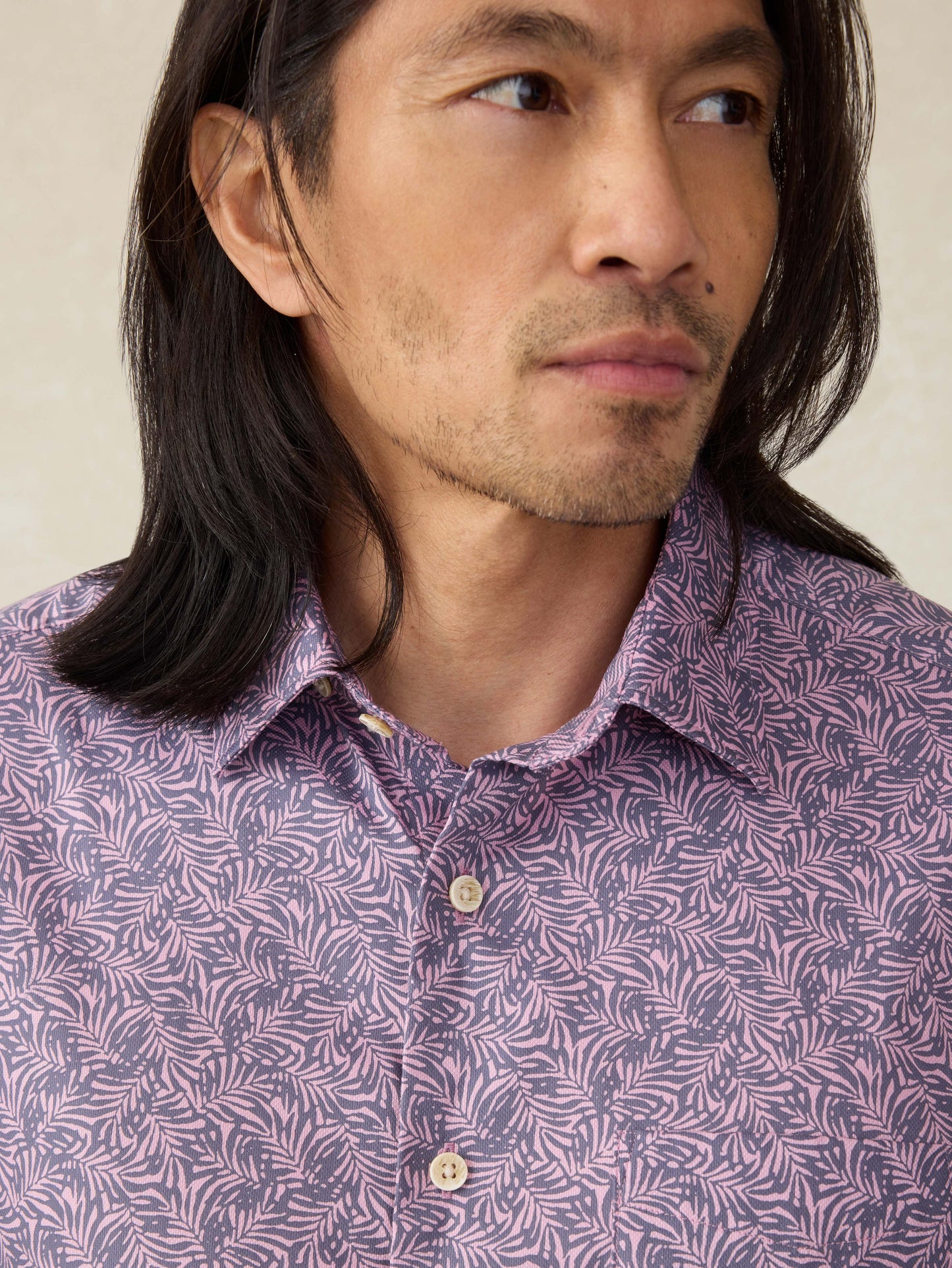 Short-Sleeve Movement™ Monterey Shirt - Lavender Sky Canopy