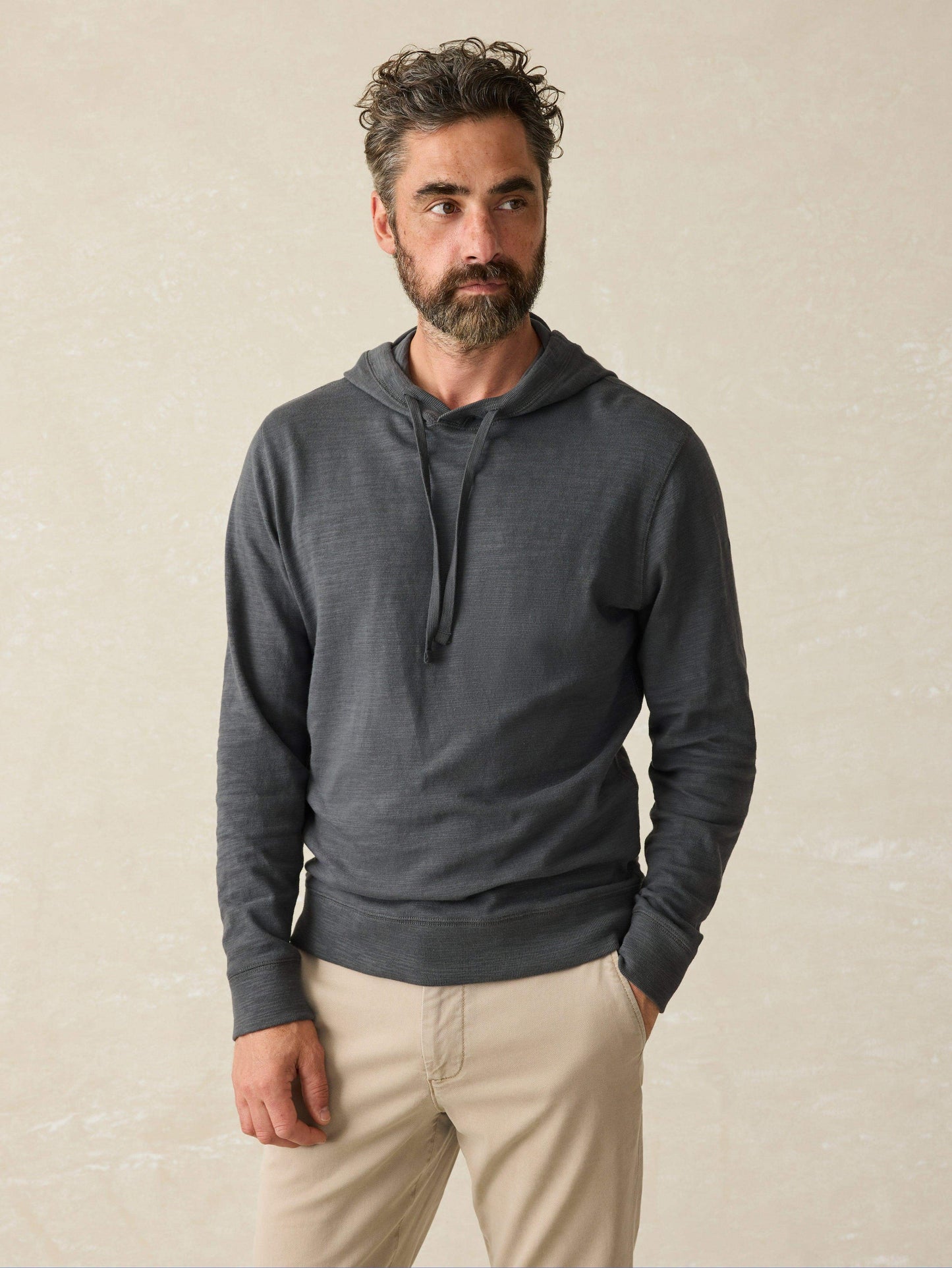 Sunwashed Midweight Organic Hoodie - Graphite
