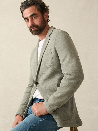 Inlet Knit Blazer (Tall) - Olive Brush Melange