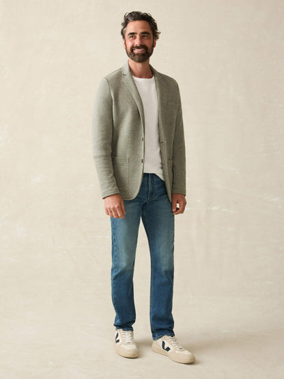 Inlet Knit Blazer (Tall) - Olive Brush Melange