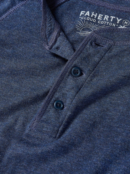 Long-Sleeve Cloud Henley - Baltic Navy Heather