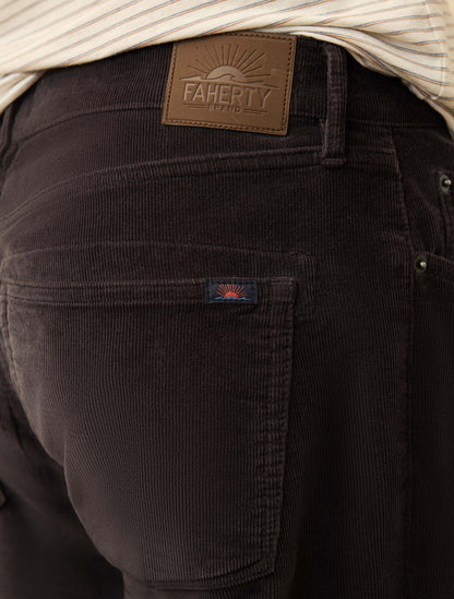 Stretch Terry Corduroy 5-Pocket Pant - Washed Charcoal
