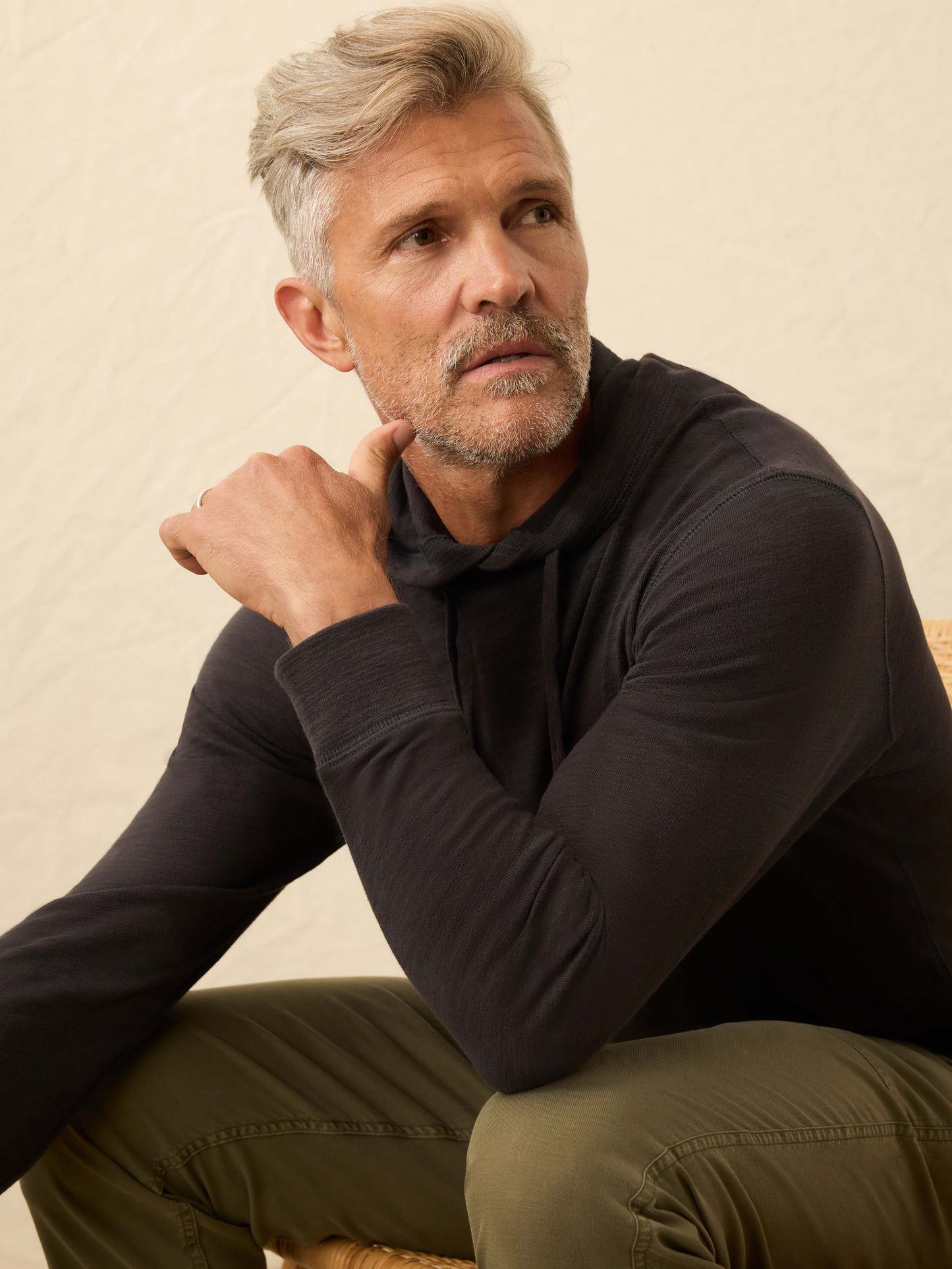 Sunwashed Midweight Organic Hoodie - Ridge Black