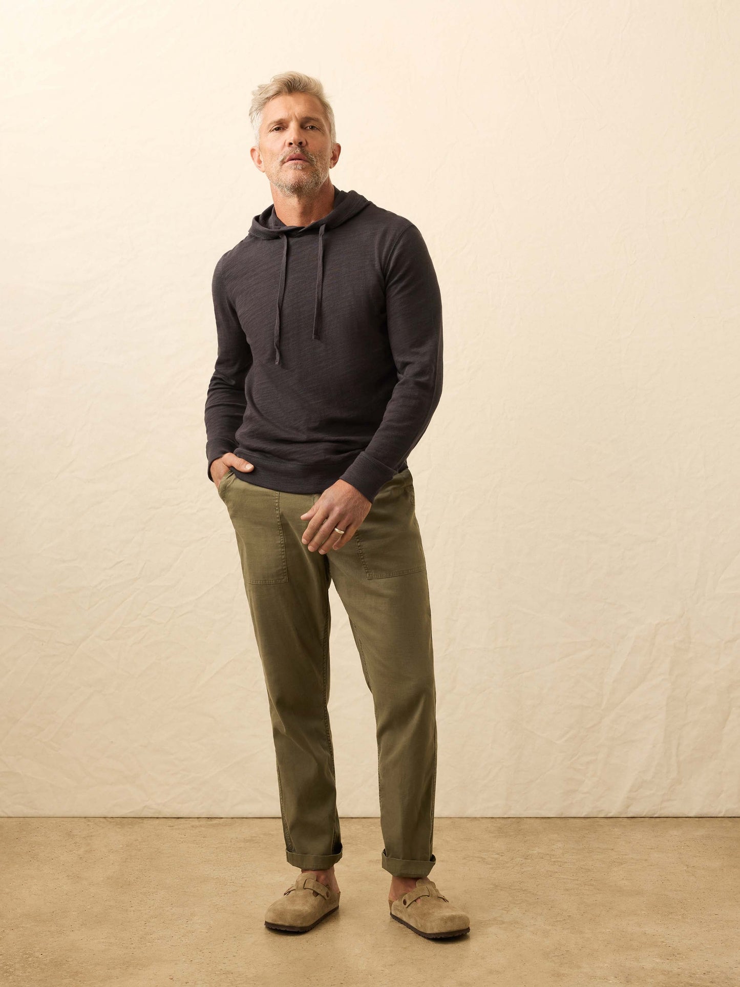 Sunwashed Midweight Organic Hoodie - Ridge Black