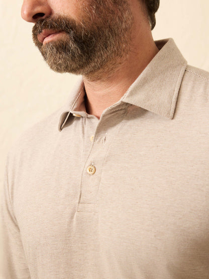 Long-SLeeve Movement™ Polo - Mountain Bark Feeder