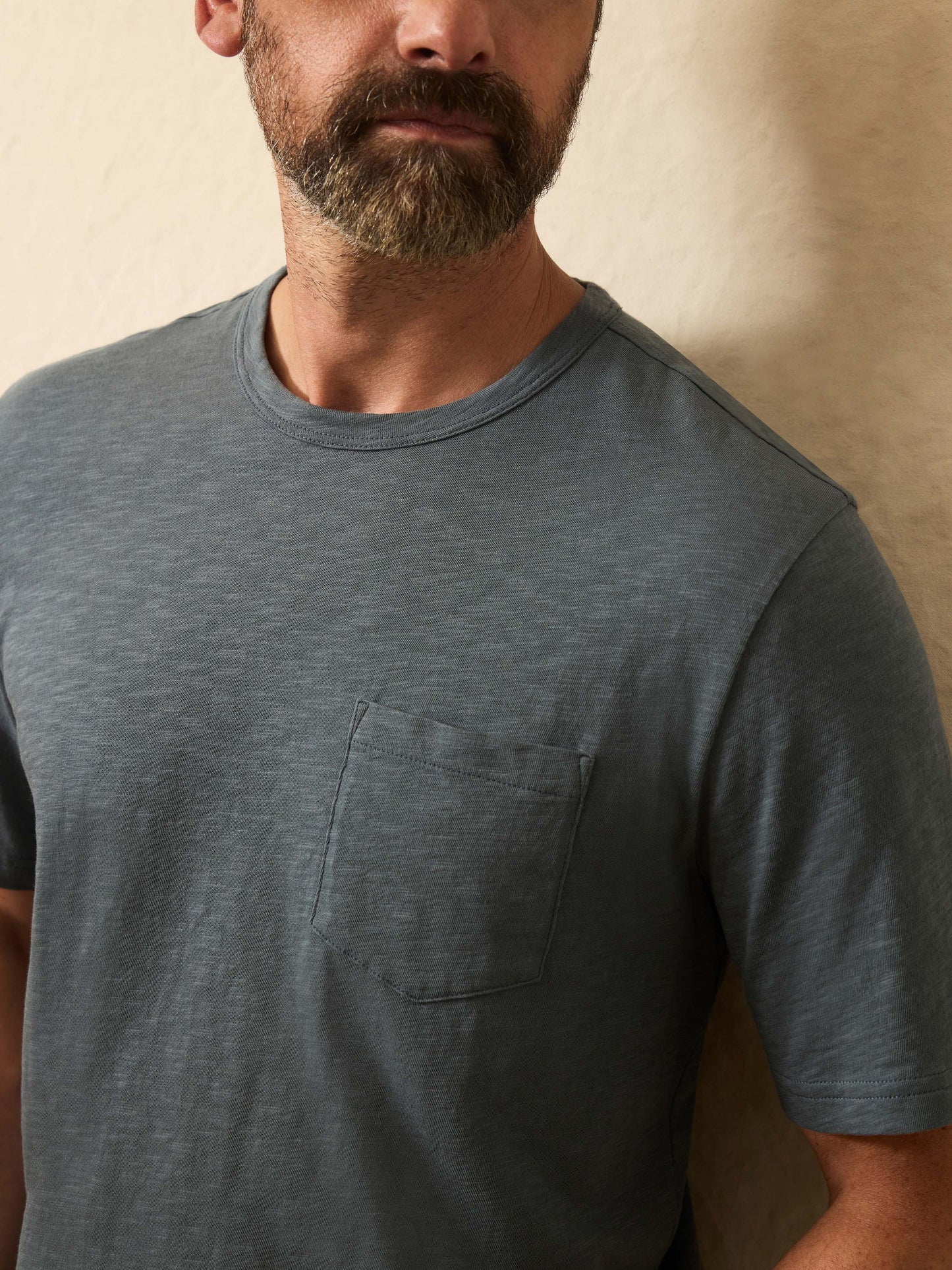 Sunwashed Regenerative Pocket Tee - Rough Waters