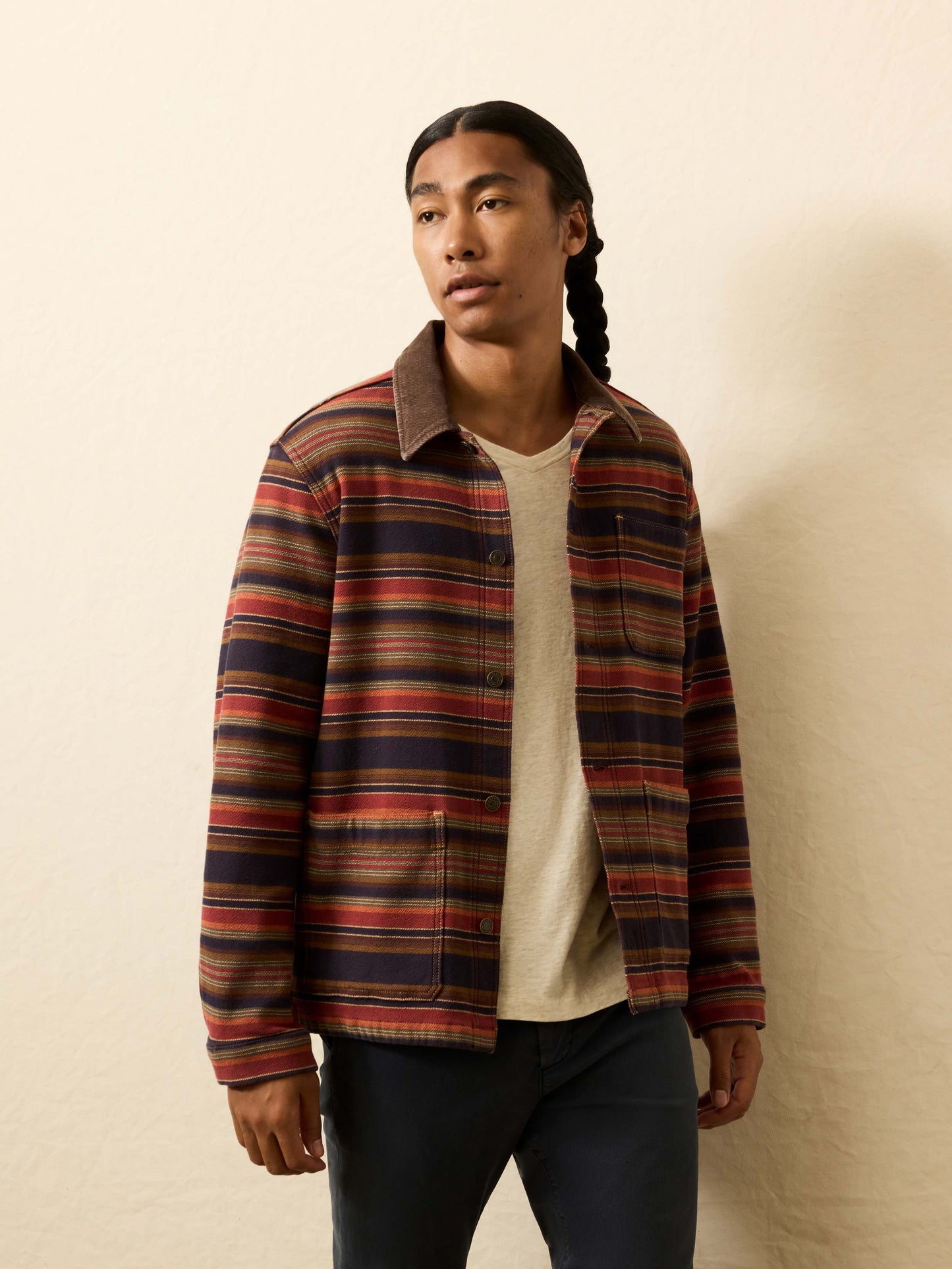 High Ridge Twill Studio Jacket - Night Time Fire Stripe