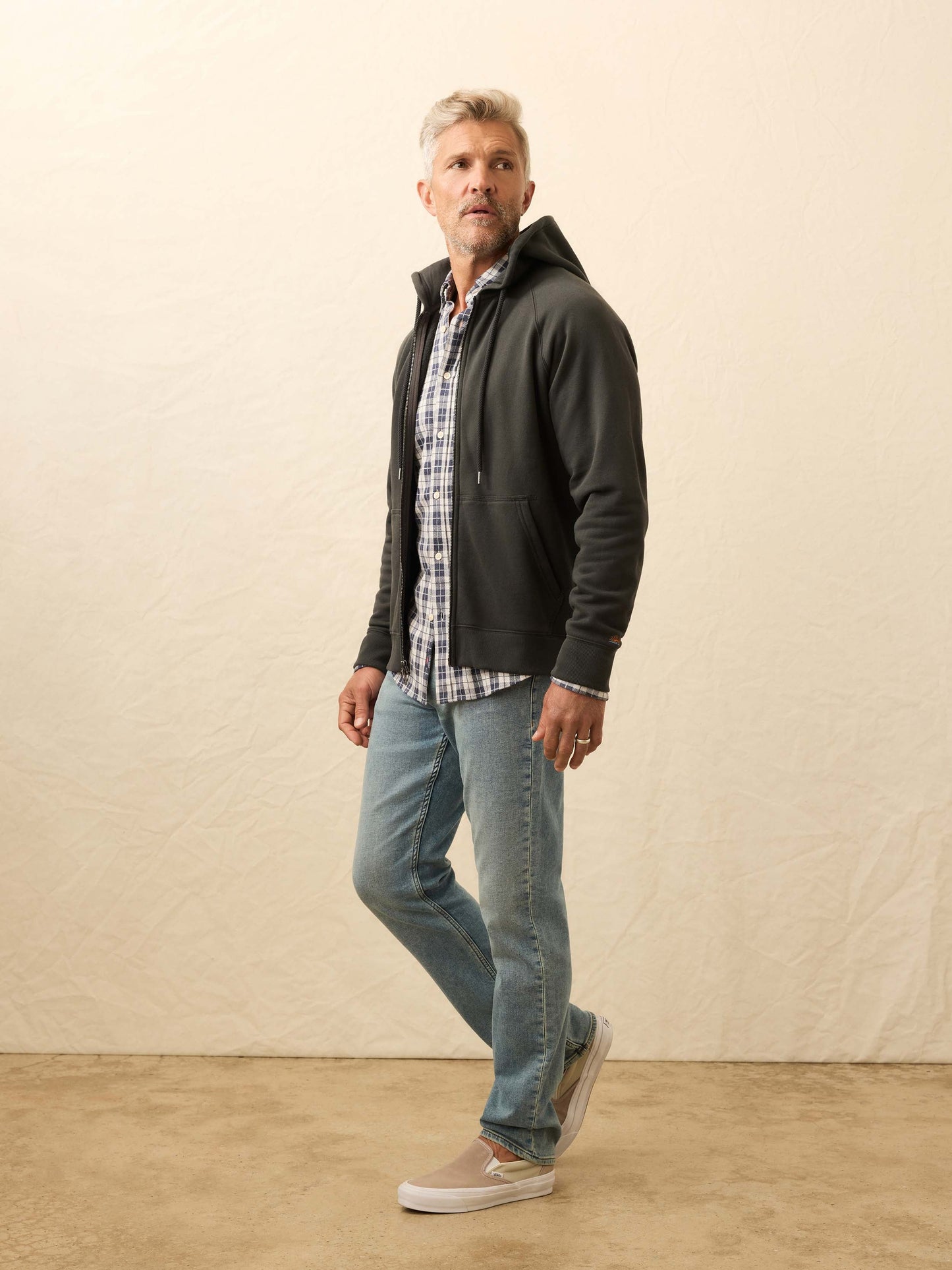 High Standard Fleece Zip Hoodie - Mountain Black