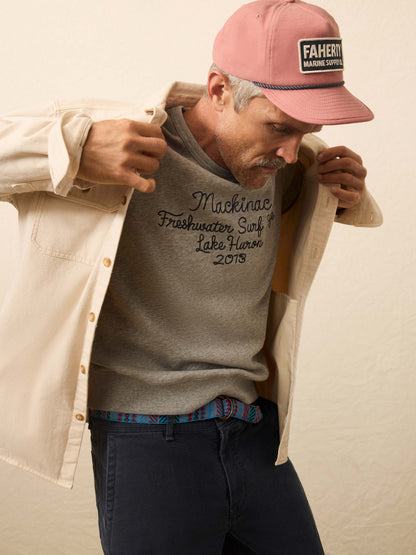 High Standard Fleece Graphic Crewneck - Silver Ash Heather