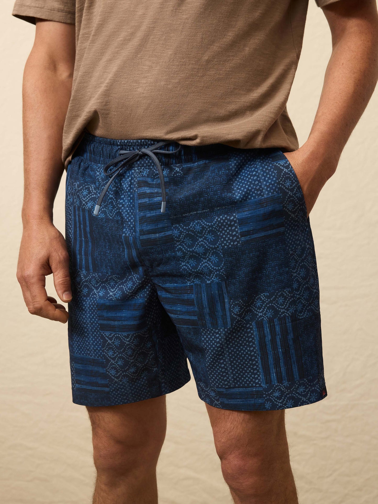 Shorelite Lined Trunk (7") - Harbor Blues Patchwork