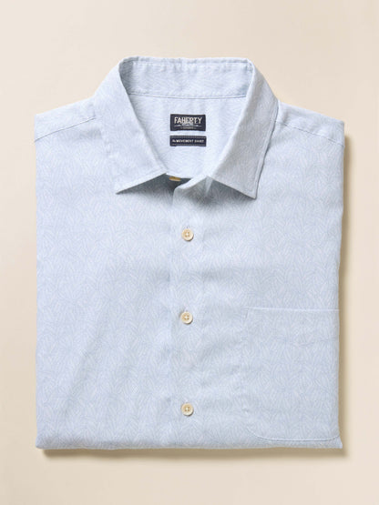 Short-Sleeve Movement™ Monterey Shirt - Ivory Sky Rainforest