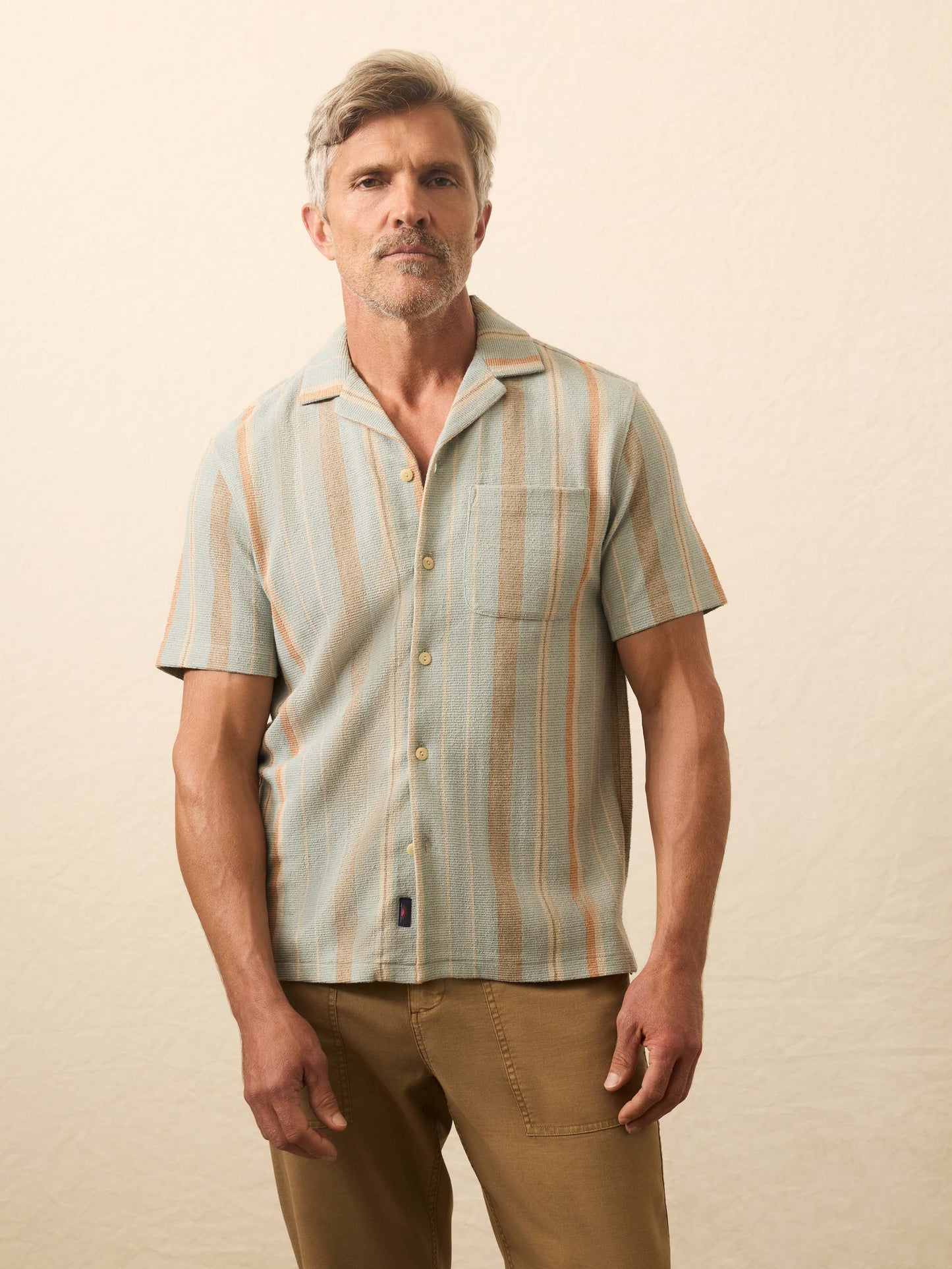 Short-Sleeve Oasis Shirt - Sequoia Lake Stripe