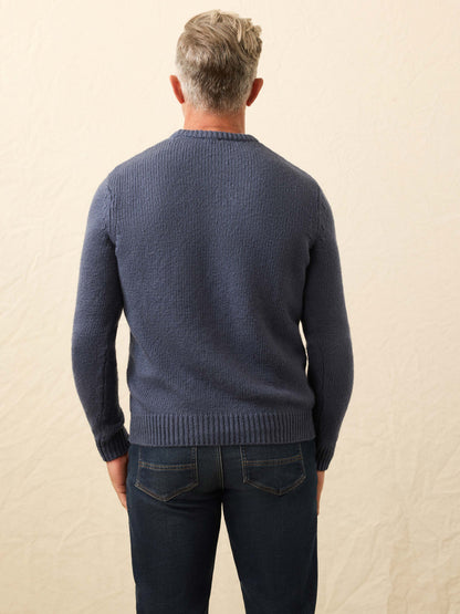 Heirloom Crewneck Sweater - Navy Lake Torch Stripe