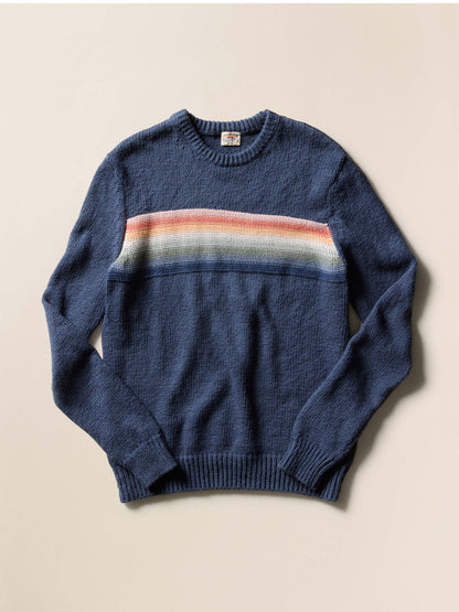 Heirloom Crewneck Sweater - Navy Lake Torch Stripe