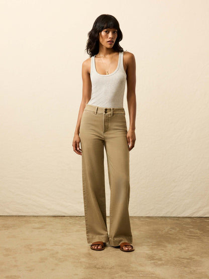 Stretch Terry Sailor Trouser - Desert Khaki