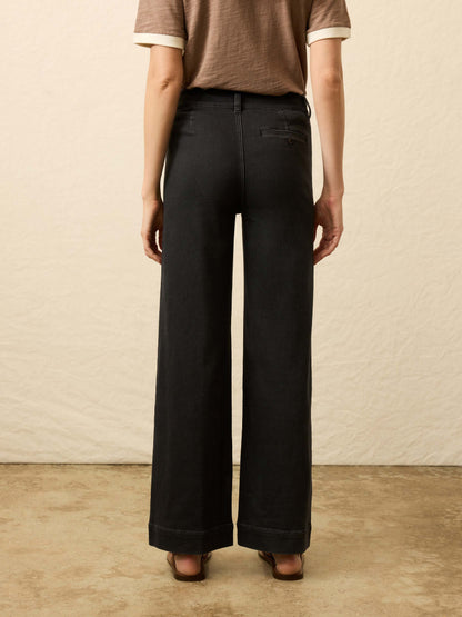 Stretch Terry Sailor Trouser - Onyx Black