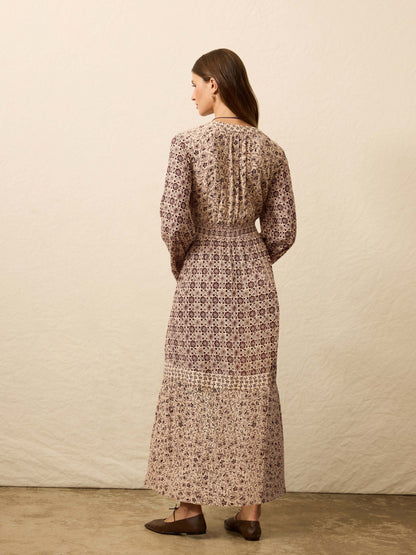 Dakota Dress - Sunrise Azulejos Mixed Print