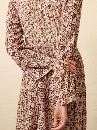Dakota Dress - Sunrise Azulejos Mixed Print