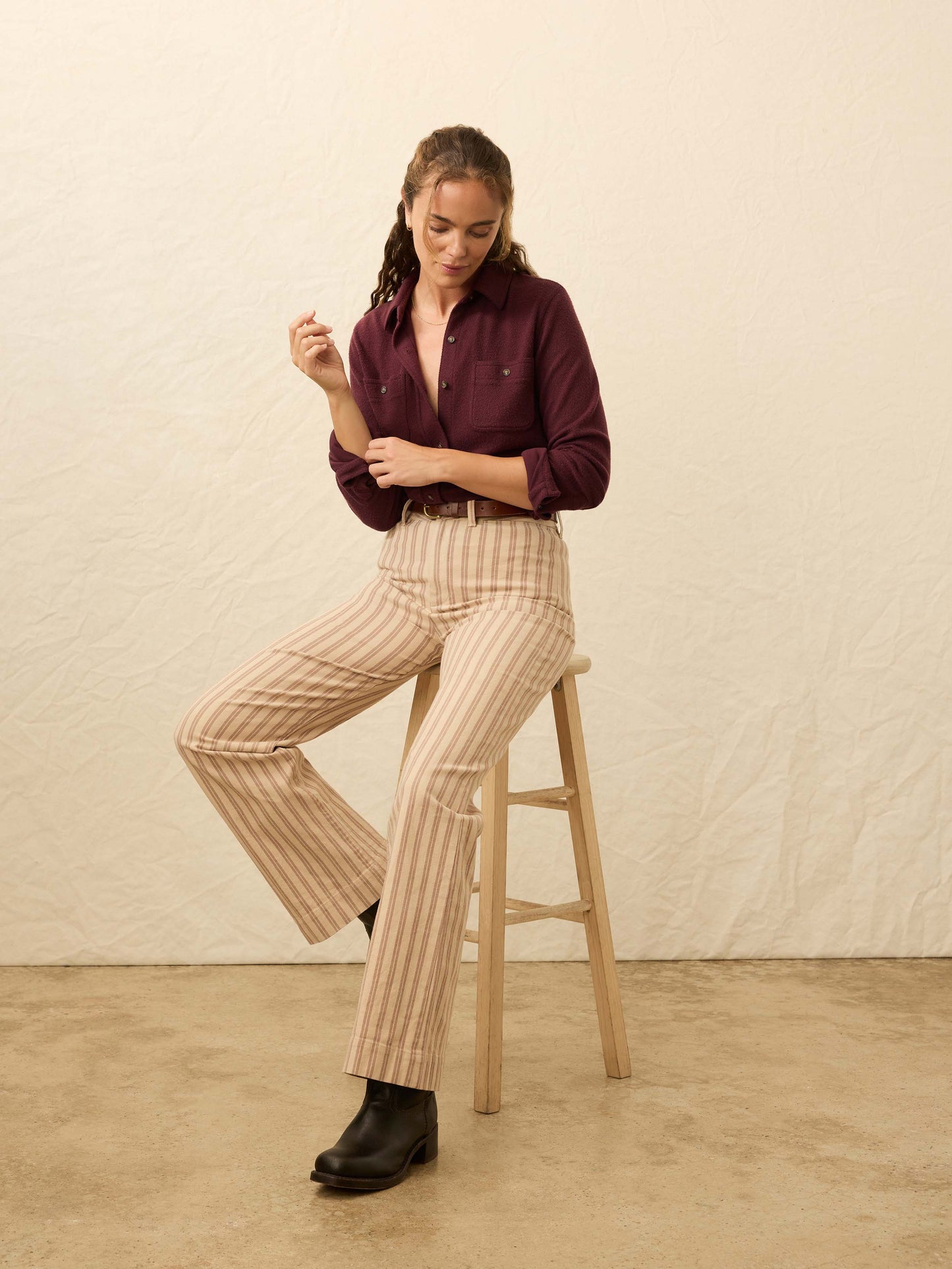 Legend™ Sweater Shirt - Burgundy Twill