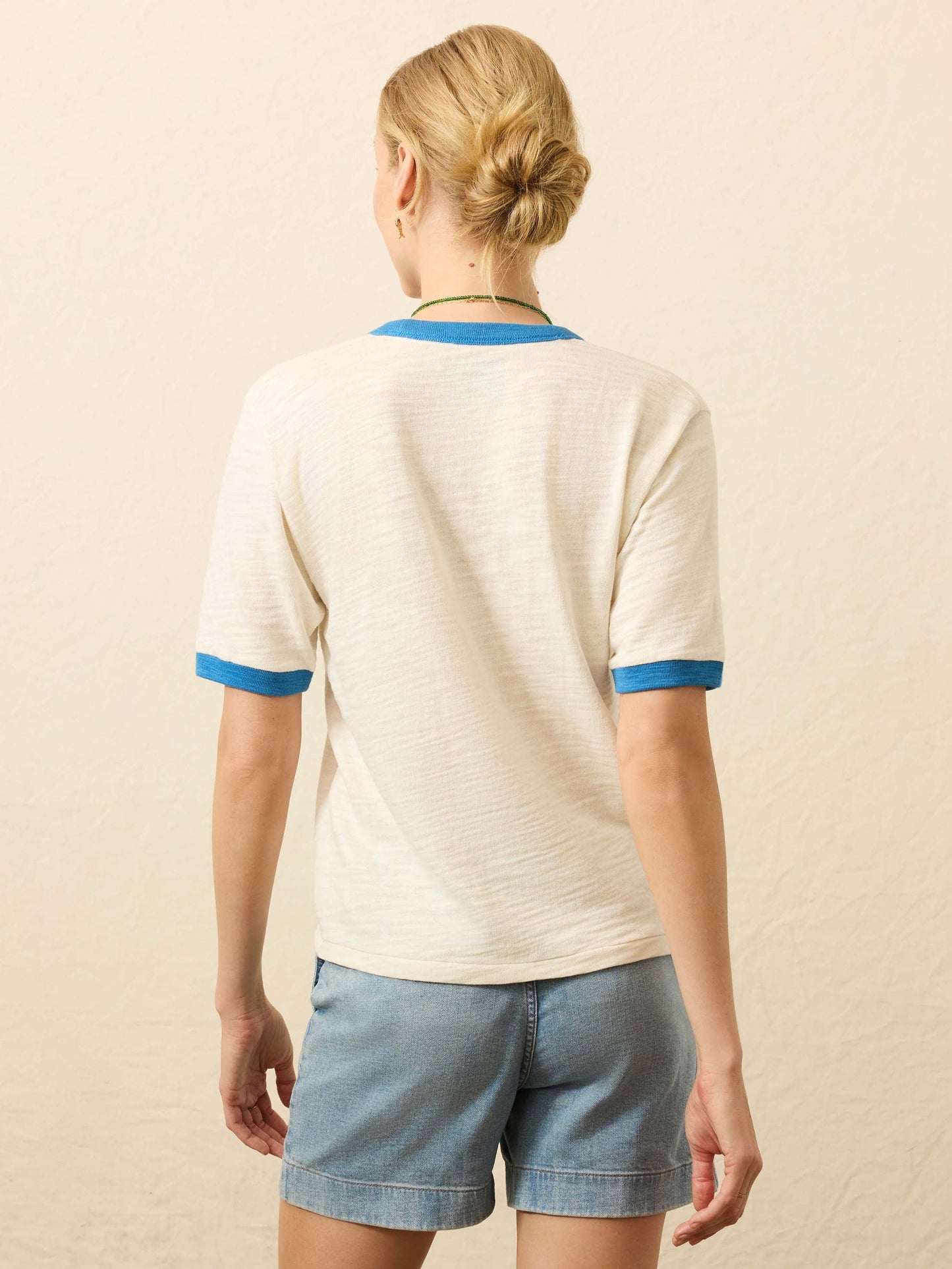 Sunwashed Slub Camp Tee - Lake Huron