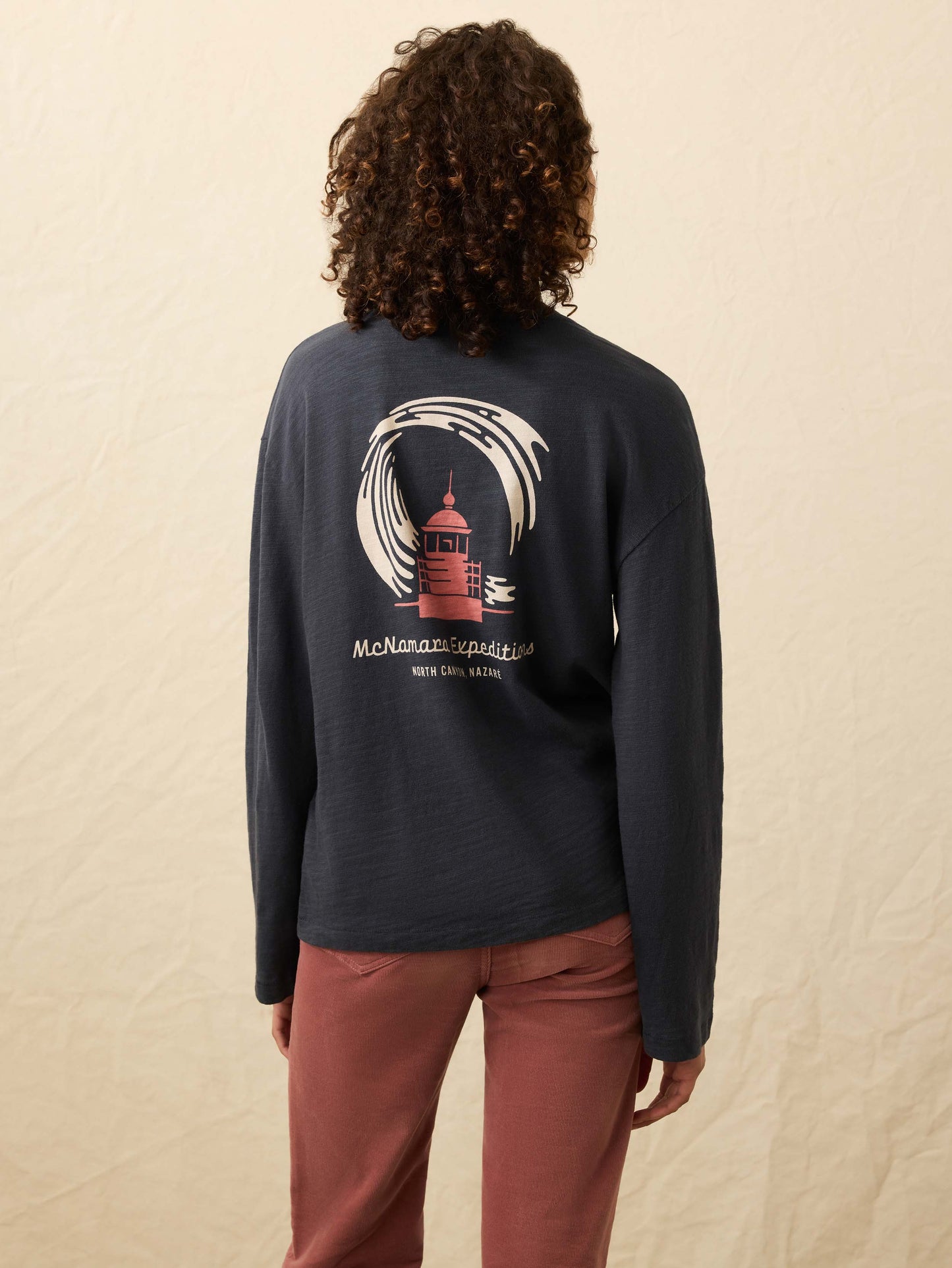 Sunwashed Slub Long-Sleeve Relaxed Tee - Blue Nights