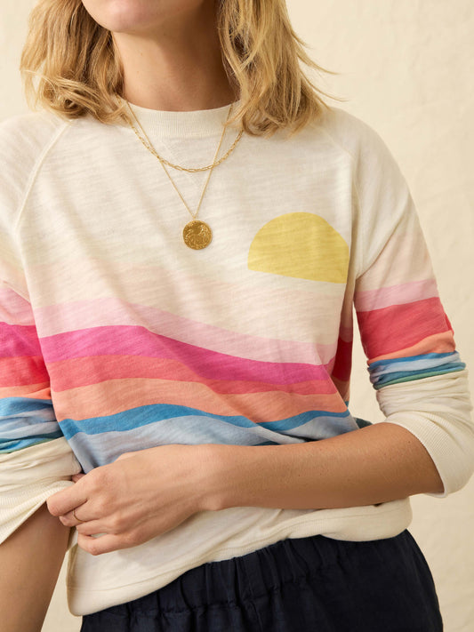 Sunwashed Slub Crewneck - Sun Spritz Soleil
