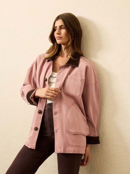 Sunwashed Canvas Barn Jacket - Nostalgia Rose