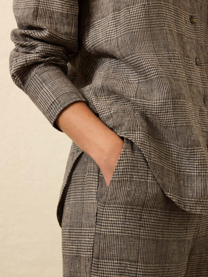 Laidback Linen Relaxed Shirt - Overlook Plaid