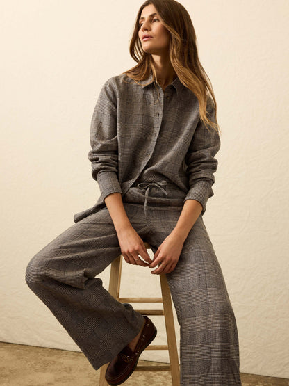 Laidback Linen Relaxed Shirt - Overlook Plaid