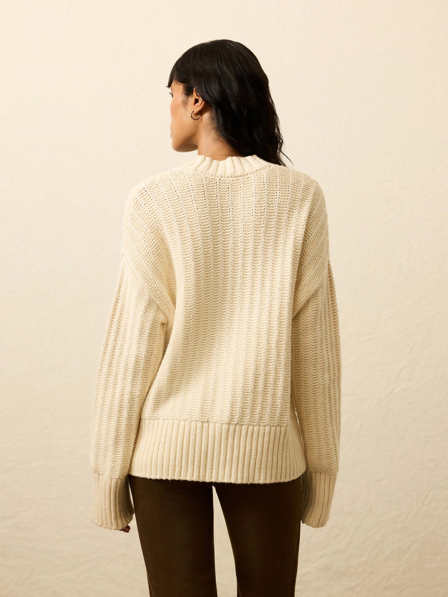 Heirloom Cotton Relaxed Cardigan - Cream