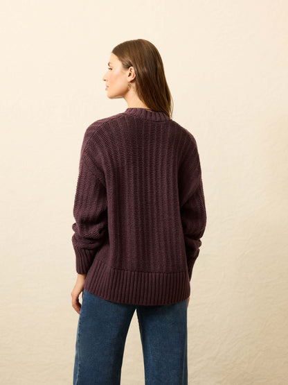 Heirloom Cotton Relaxed Cardigan - Huckleberry