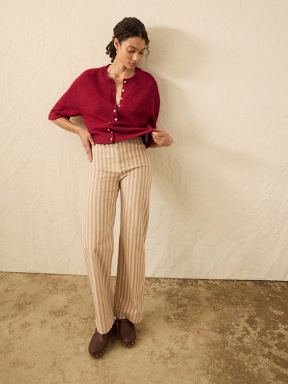 Apres Alpaca Cardigan - Wine Rust