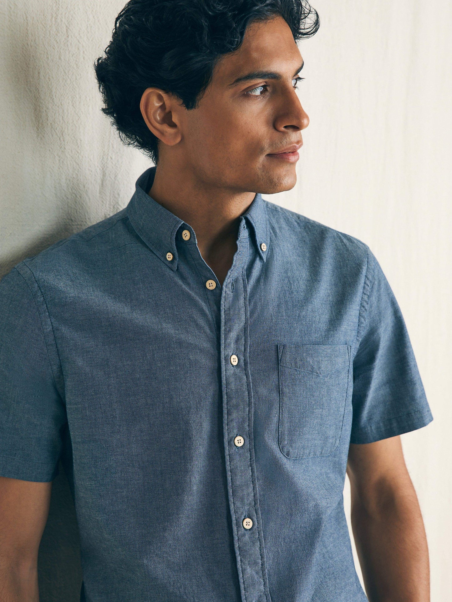 Short-Sleeve Stretch Playa Shirt (Tall) - Weathered Blue