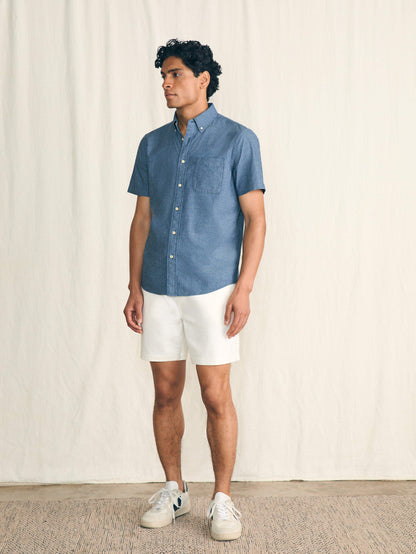 Short-Sleeve Stretch Playa Shirt (Tall) - Weathered Blue