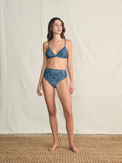 Nantucket High Waisted Bottom - Navy Imma Floral