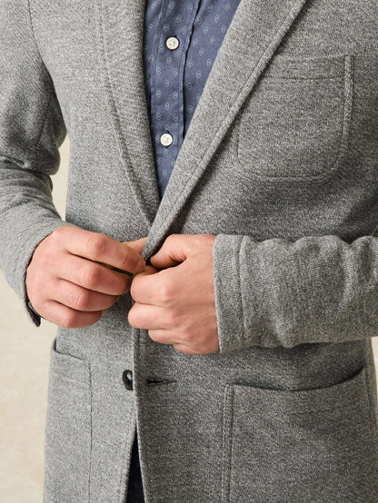 Inlet Knit Blazer (Short) - Medium Grey Melange