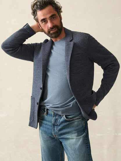 Inlet Knit Blazer (Tall) - Deep Navy Melange