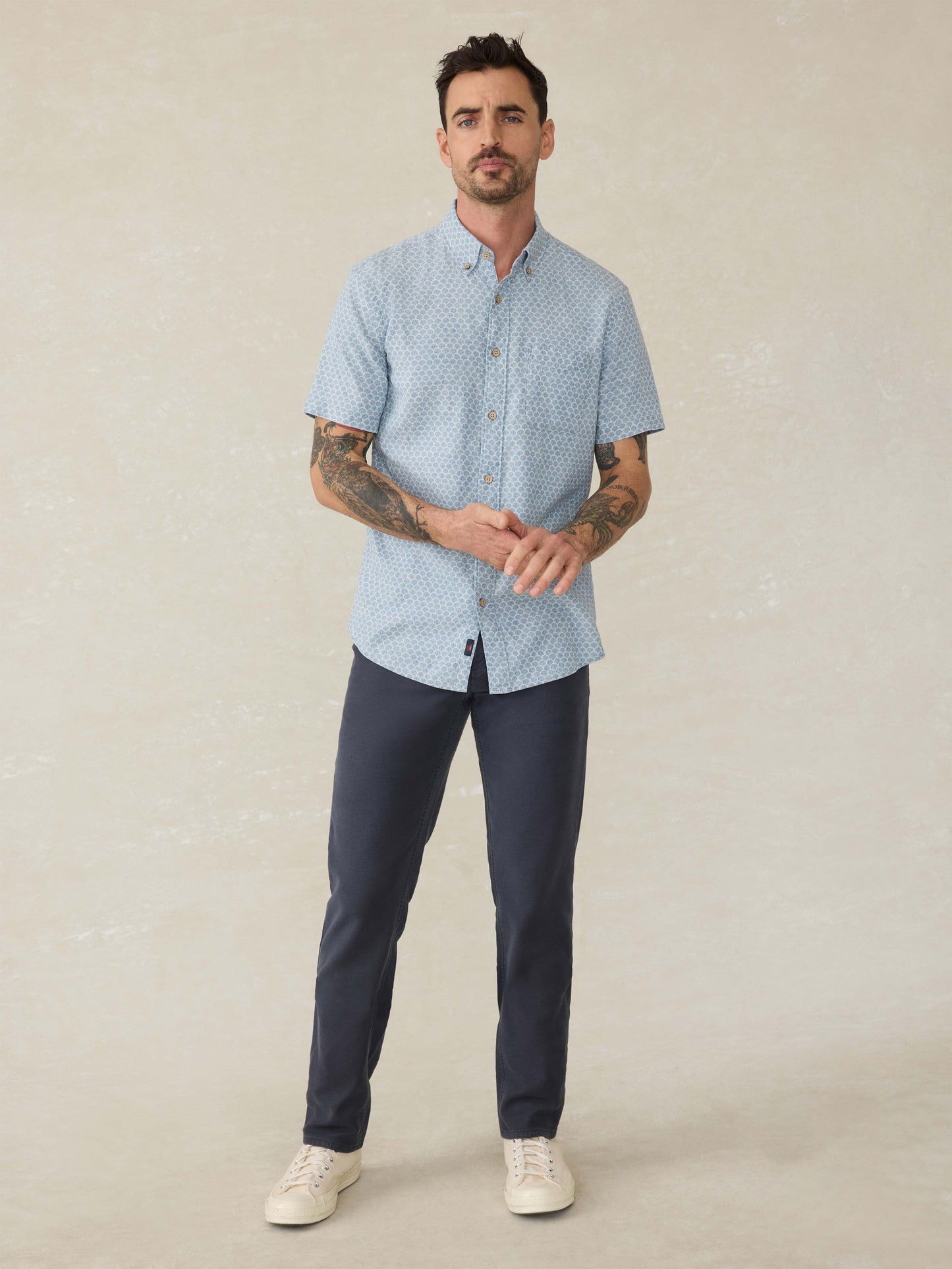 Short-Sleeve Breeze Shirt - Fish Scale Redux