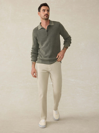Stretch Terry 5-Pocket Pant - Stone
